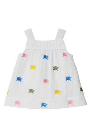 white cotton dress BURBERRY KIDS | 8078133A5127